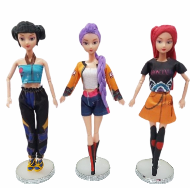 Guerreiras K-Pop -Trio de Bonecas